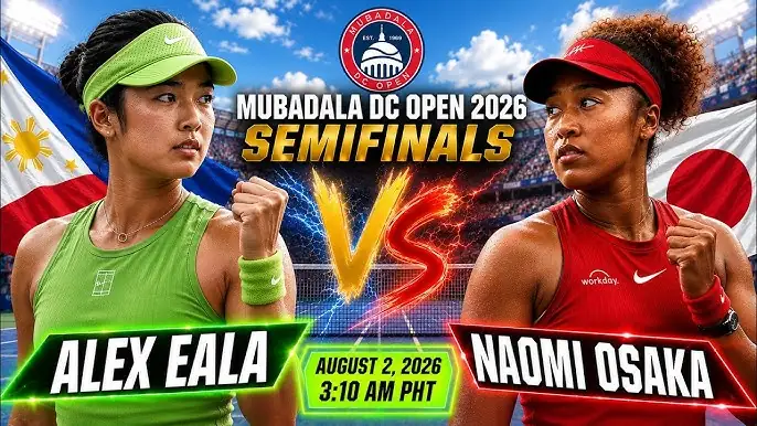 Naomi Osaka vs Alexandra Eala 2026 Washington DC semifinal WTA match highlights banner