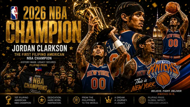 Jordan Clarkson First Filipino-Descent NBA Champion