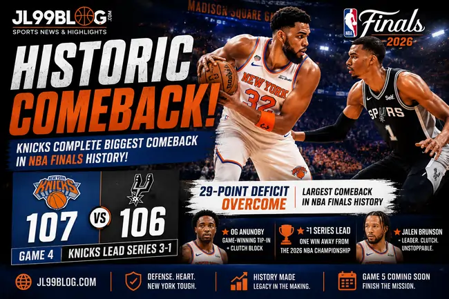 Knicks vs Spurs Game 4 Comeback
